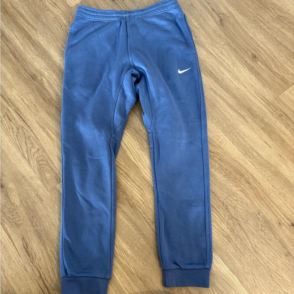 Nike Navy Joggers with White Logo - Picture 4 of 4